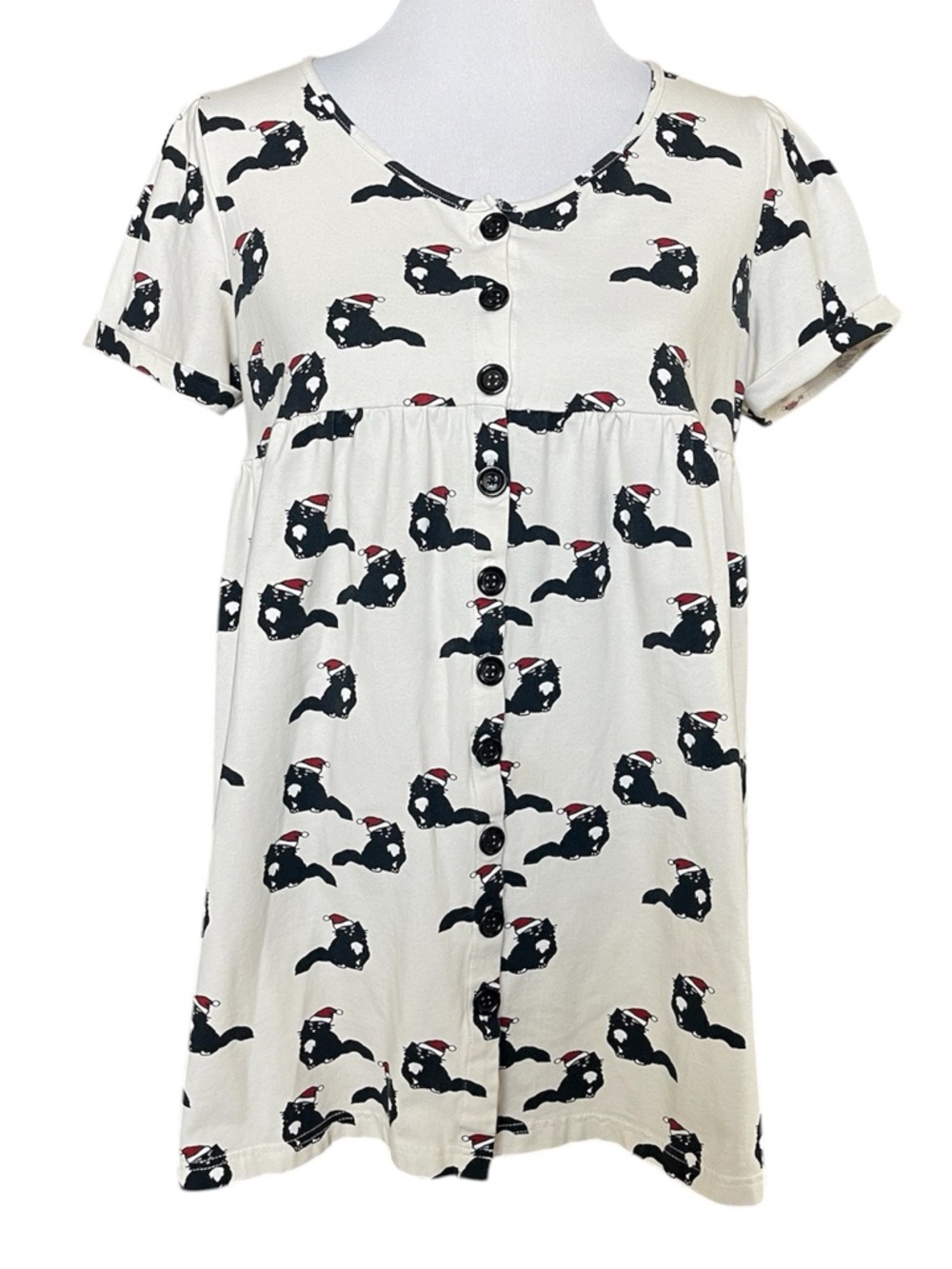 ModCloth babydoll dress cat lover novelty print